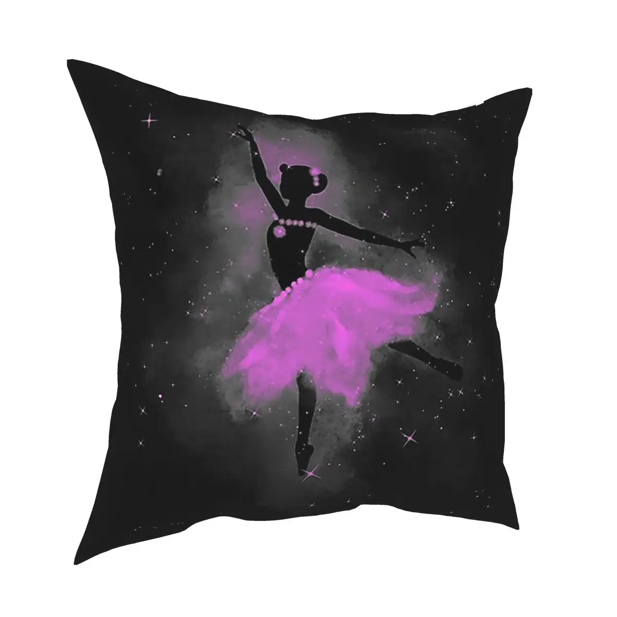 Ballerina Girl Dancing Ballet In Outer Space Pillowcover Decoration Cushion Cover Throw Pillow for Home Double-sided Printing