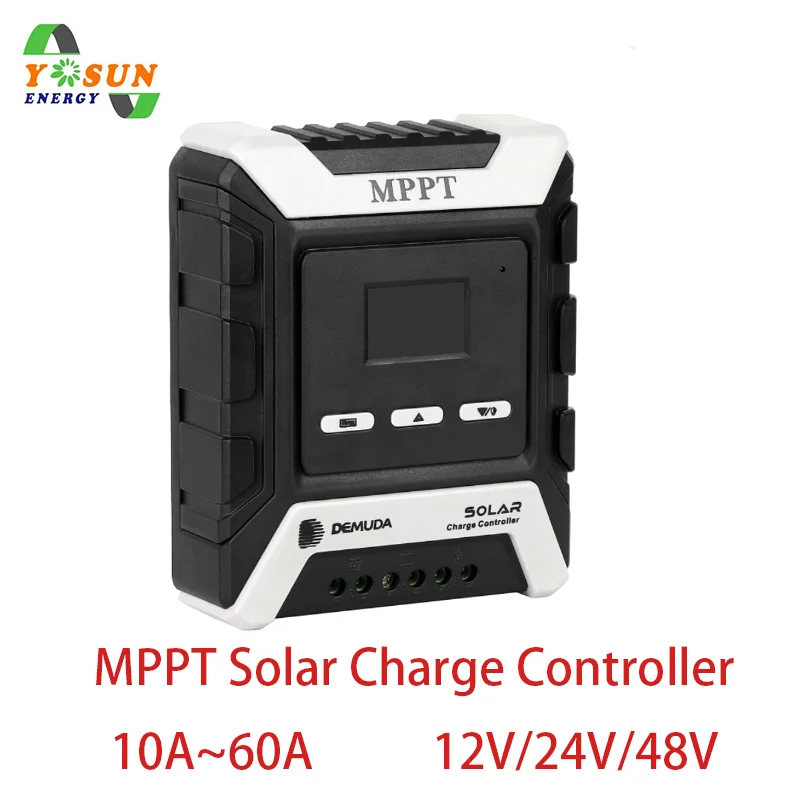 MPPT Solar Charge Controller 10/20/30/40/50/60A MPPT Controller 12V/24V/48V Battery System With LCD Display Solar Regulator