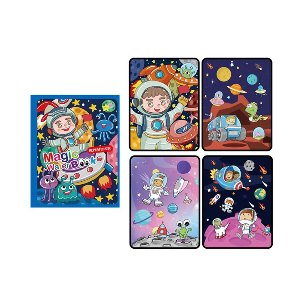 Giocattolo Montessori libro da colorare riutilizzabile libro da disegno d'acqua magica giocattoli sensoriali per la prima educazione per bambini libro di pittura regalo di compleanno