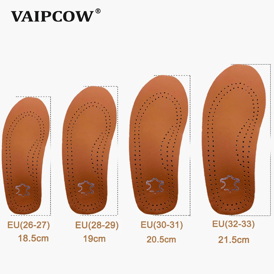 Leather orthotic insole for Flat Feet Arch Support orthopedic shoes sole Insoles for feet men women Children O/X Leg corrigibil