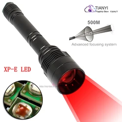 Red Tactical flashlight can zoom hunting flashlight with 18650 battery aluminum waterproof lamp gun seat