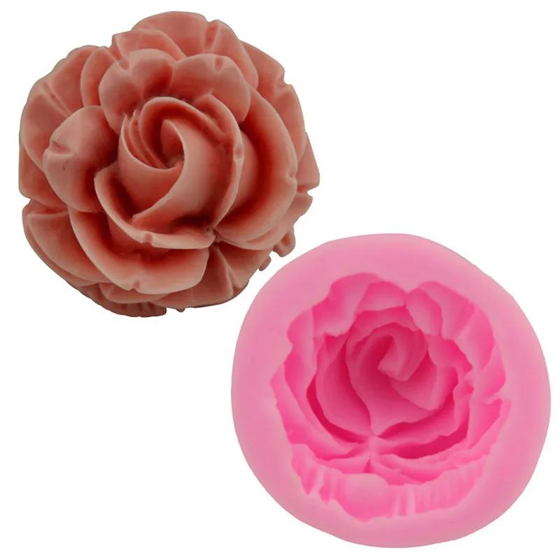 Blooming Rose Silicone Cake Mold 3D Cupcake Jelly Candy Chocolate Decoration Baking Tool Soap Resin Mold Kitchen Accessories