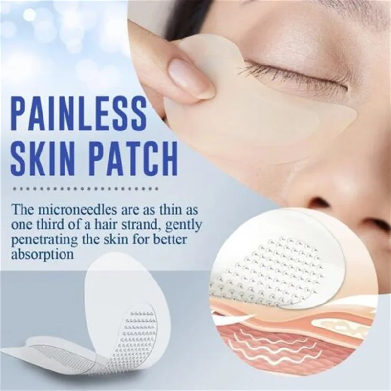 Wrinkle Remover Micro-Needle Eye Mask Patch for Fine Lines Removal Hyaluronic Acid Eye Mask Dark Circle Puffiness Eye Pad