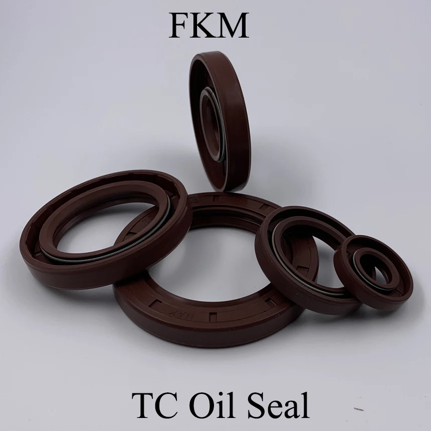 20*42*7/8 20x42x7/8 20*47*7/8 20x47x7/8 Brown Fluoro FKM Fluorine Rubber Spring Two Lip TC Gasket Radial Shaft Skeleton Oil Seal