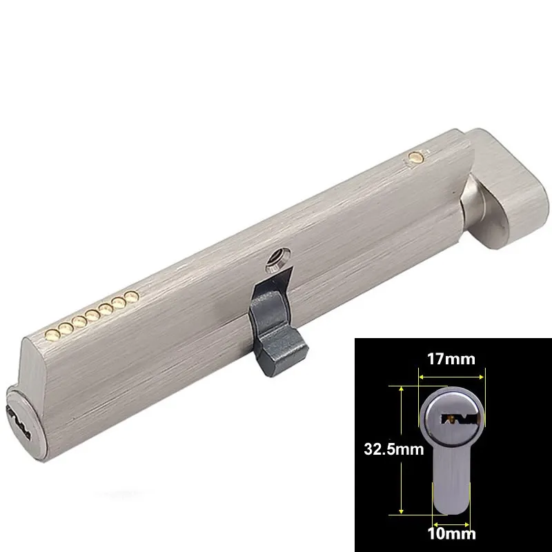 Special custom Security door Center asymmetry brass lock cylinder with knob aluminum alloy door Eccentric lock core height 32mm