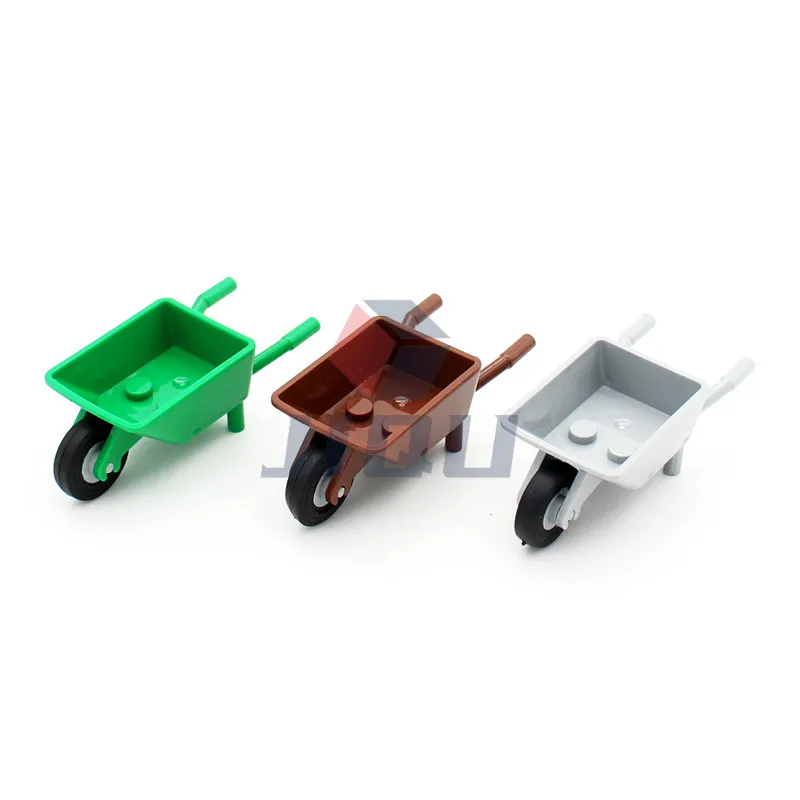 MOC City Building Block Accessories Utensil Wheelbarrow Frame Bricks 98288 Compatible Smooth Small Single Tire 59895 Toy Gifts