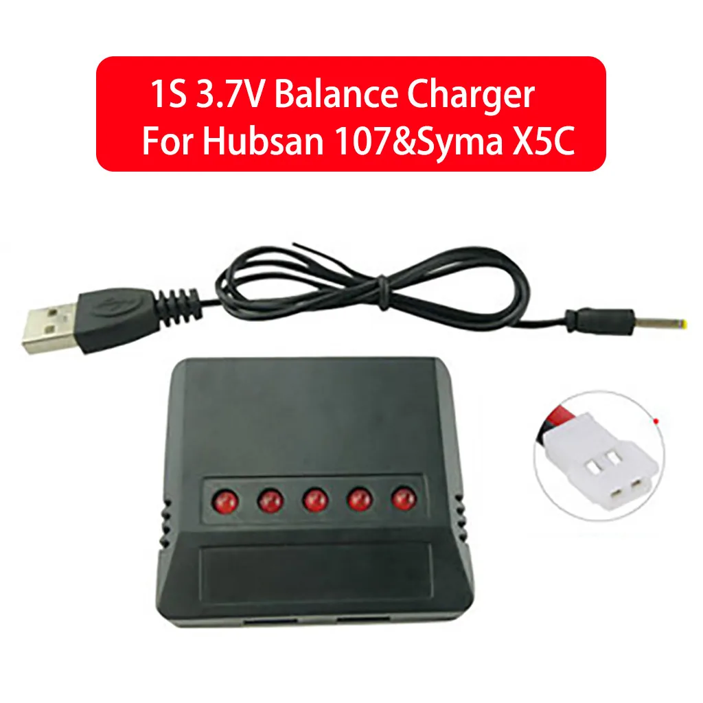 

3.7V 5 in 1 Battery Charger Box USB Charger Cable Spare Part for Syma X4 X11 X5C X5SW Hubsan 107 RC Quadcopter Charger Accessory