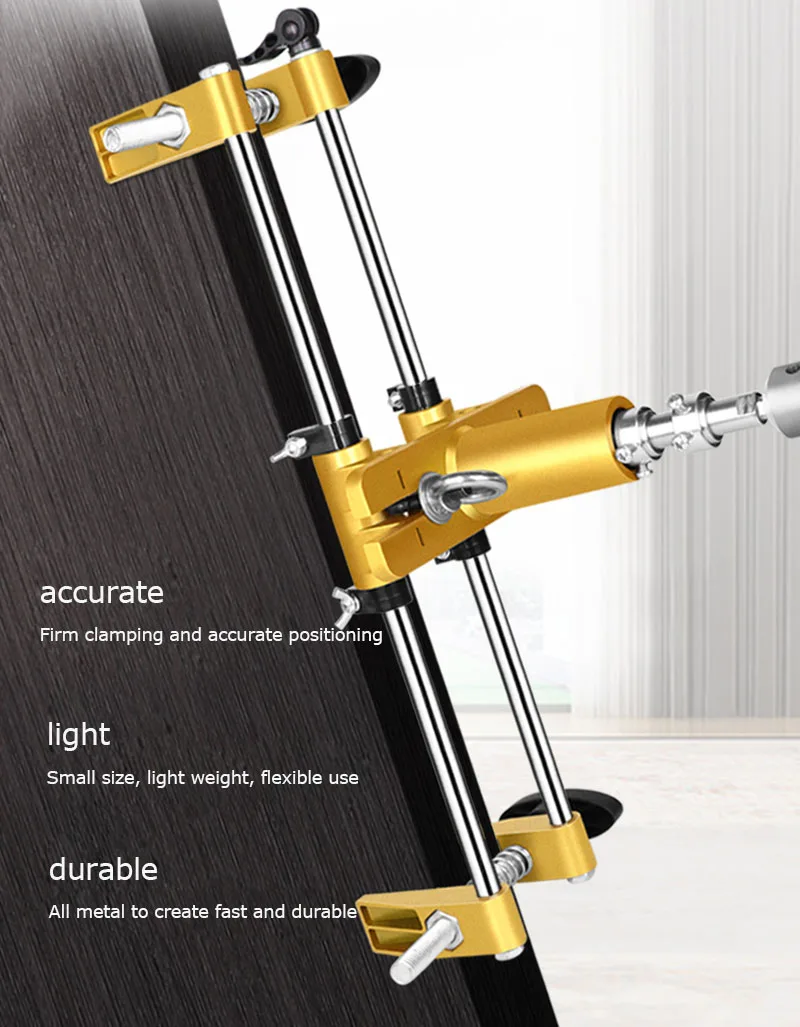 

Woodworking Door Lockhole Slotting Machine Doorlock Mortising Template Jig Locksmith Door Opener Lock Mortiser 16.5/18/20/22/24M