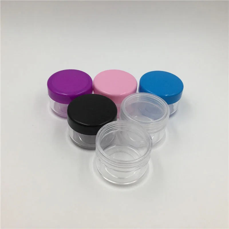 100+2PCS 15ml 15g clear round plastic cosmetic jars, empty cosmetic cream jar 15g, sample plastic jars for cosmetics Container