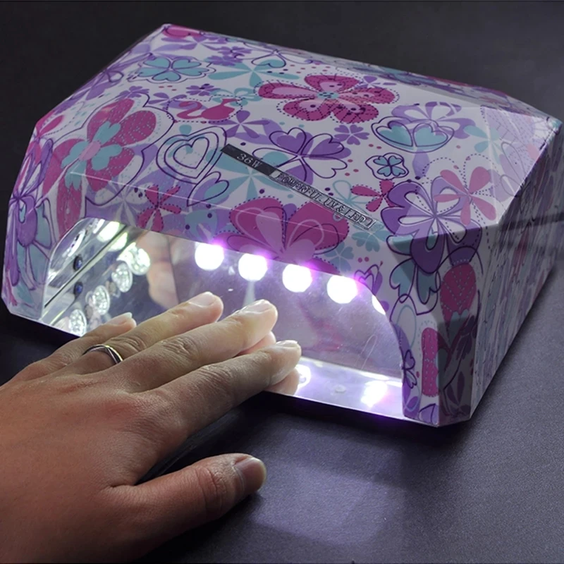 Dimond-secador con Sensor de uñas, lámpara LED con forma de diamante, 36W, CCFL, herramientas de curado para esmalte de uñas de Gel UV