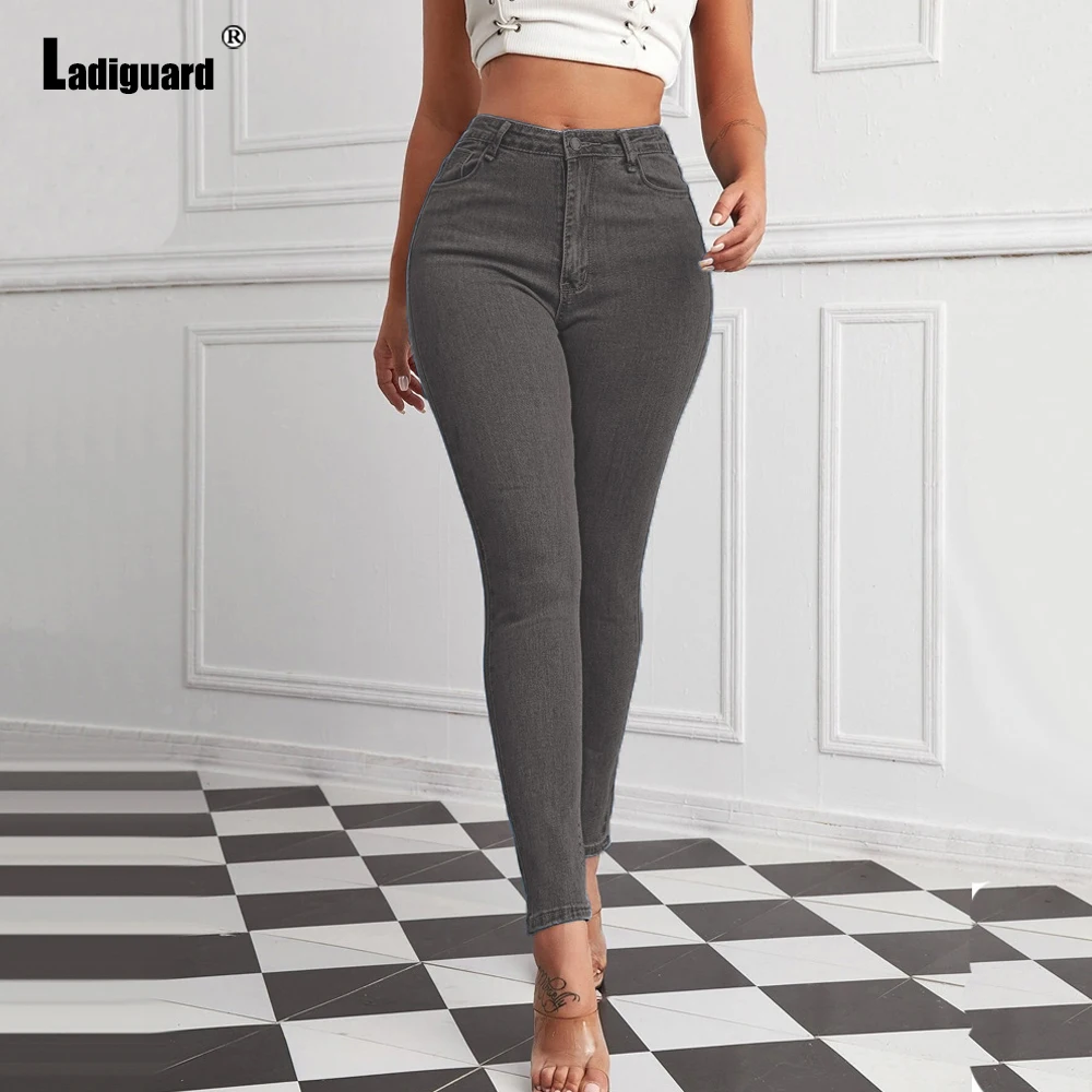 Plus Size 3X Women Sexy Fashion Jeans Demin Pants High Cut Vintage Denim Trousers 2024 New Autumn Slim Fitted Pencil Pants