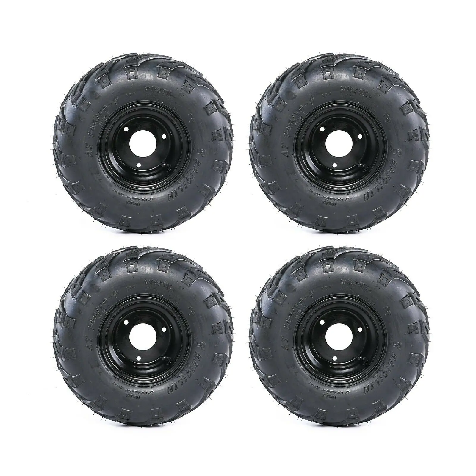 4 OF 145/70-6 6 inch Tyre Rim wheel FOR ATV QUAD Bike BUGGY Go Cart Front / Rear