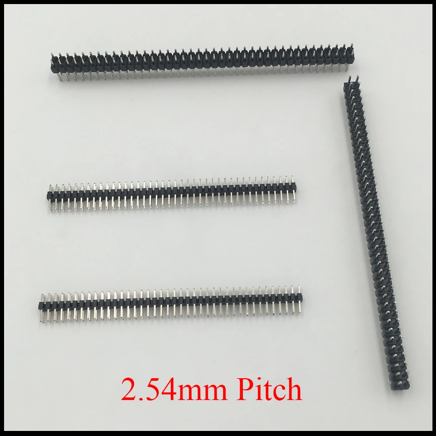 13mm 15mm 17mm 19mm 20mm Length 2x40 2*40 Pin 80P 2.54mm Pitch Double Dual Row Straight PCB Male IC Connector Pin Header Strip