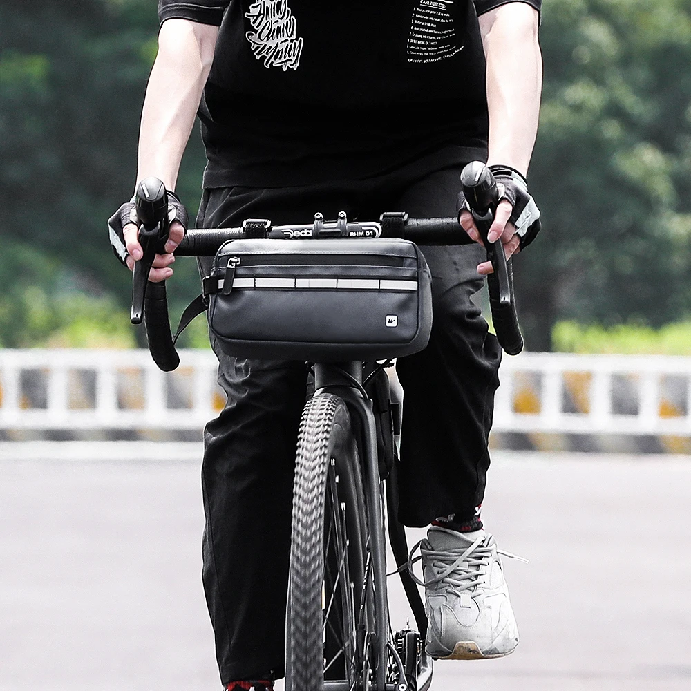 Rhinowalk 2023 New Handlebar Bike Bag Multifunctional Bicycle Cycling Front Basket Handbag Frame Tube Holder Shoulder Bike Bag