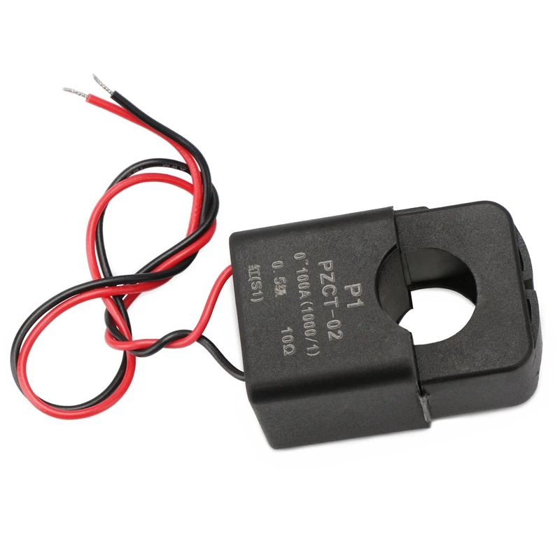 Current Transformer,100A 100MA AC Current Sensor, Split Core Amp Transformer Sensing Relay, Mini Clip-On Easy to Install CT With