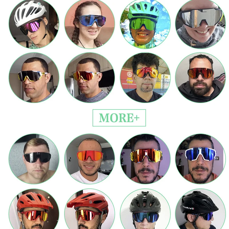 QUESHARK Men Women Photochromic Polarized 6 Lens Set Cycling Sunglasses Sports MTB Bicycle Eyewear Riding Road Bike Glasses QE48