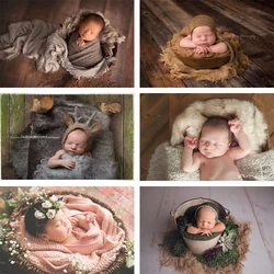 Wooden Floor Newborn Portrait Background For Photography Children Kids Baby Shower Backdrop Photo Studio Photocall Wallpapers