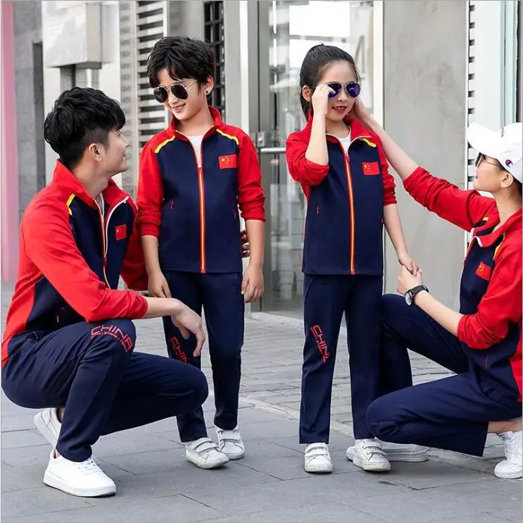 Students Wushu Taekwondo Group Suits Jacket + Pants China National Team Athletes Uniform Training Clothes Competition Sportswear