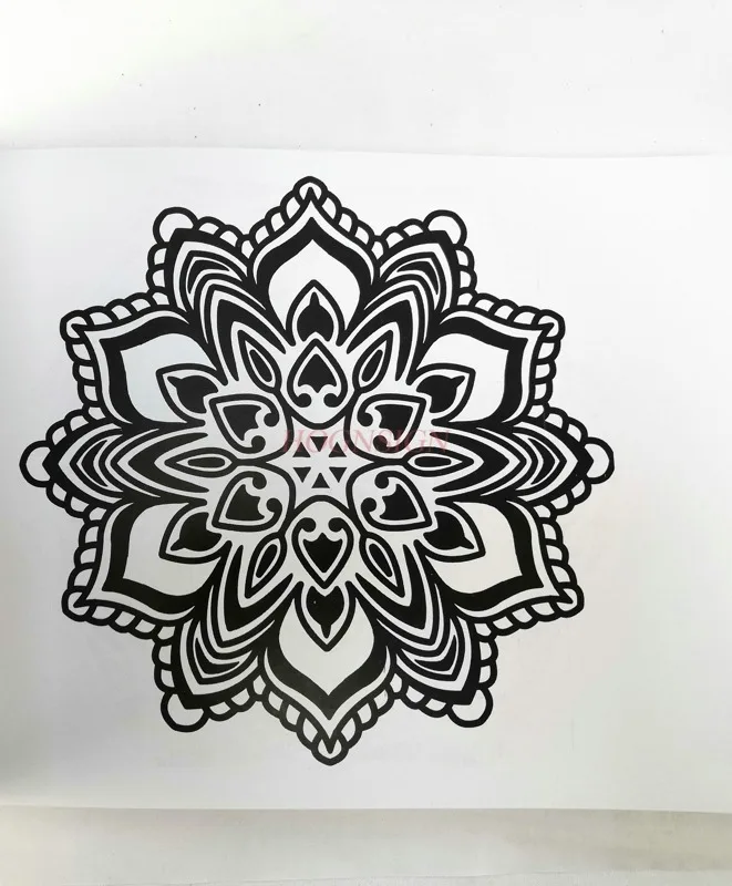 Embroidery Books Tattoo Book Manuscript Vanilla Pattern Mandala Flower Small Tattoos Arm Bag Leg Tatoo Drawing Black And White
