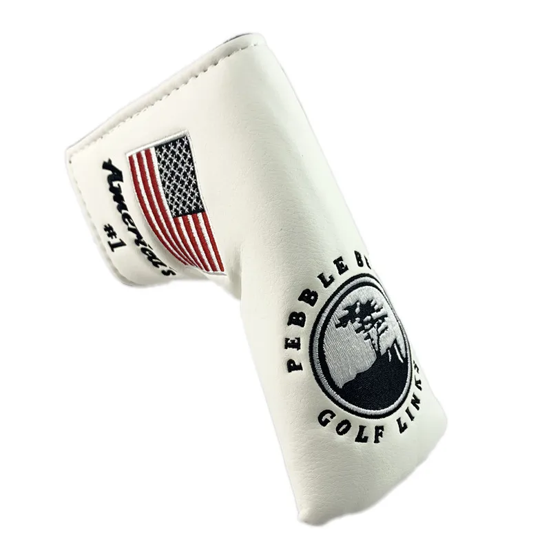 Golf Mallet Putter Covers 1Pcs Magnetic Closure Customized Headcover Synthetic Leather Waterproof