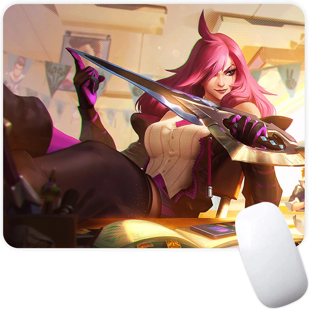 League of Legends Katarina Small Gaming Mouse Pad Computer Mousepad PC Gamer Mouse Mat Laptop Mausepad XXL Keyboard Mat Desk Pad