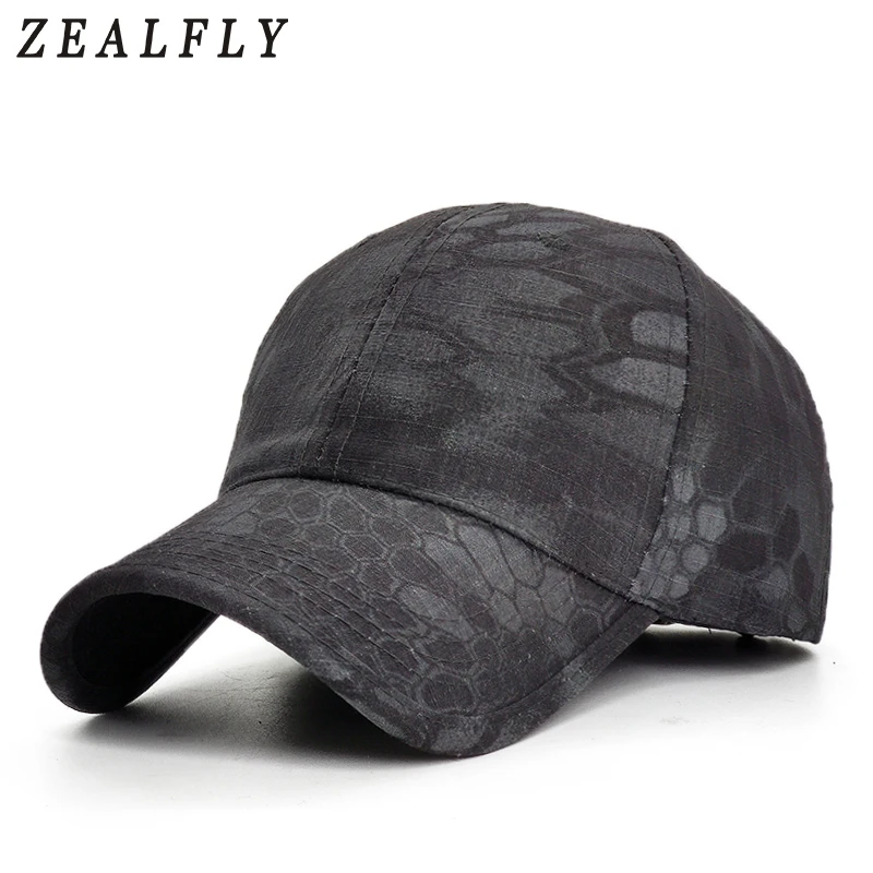 Men Camouflage Hunting Baseball Caps Python Pattern Fishing Cap Adjustable Snapback Hats For Women