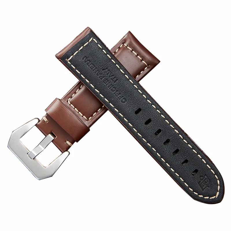 Watch Band for Panerai Style Men\'s Watch Bands Genuine Leather Business Army Men Watchband Strap 20/22/24/26 mm Size