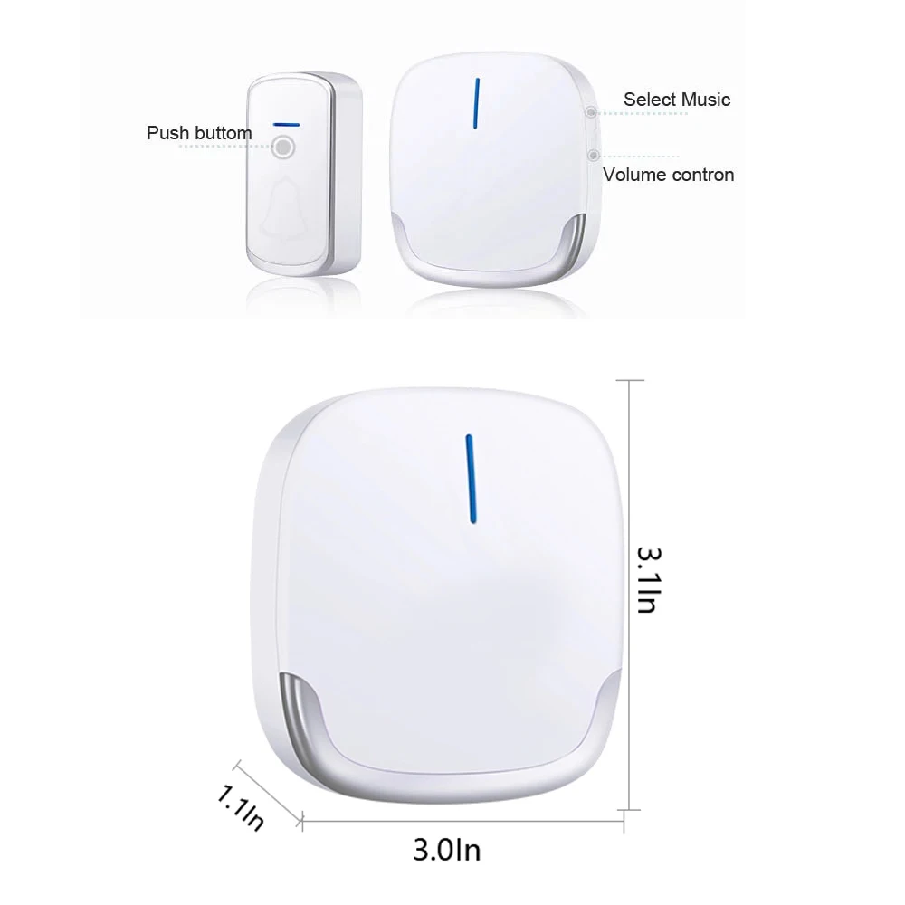 JINGLE BELLS Wireless Home Door Bell Welcome Smart Long Distance Home SOS Call Button for elder healthcare