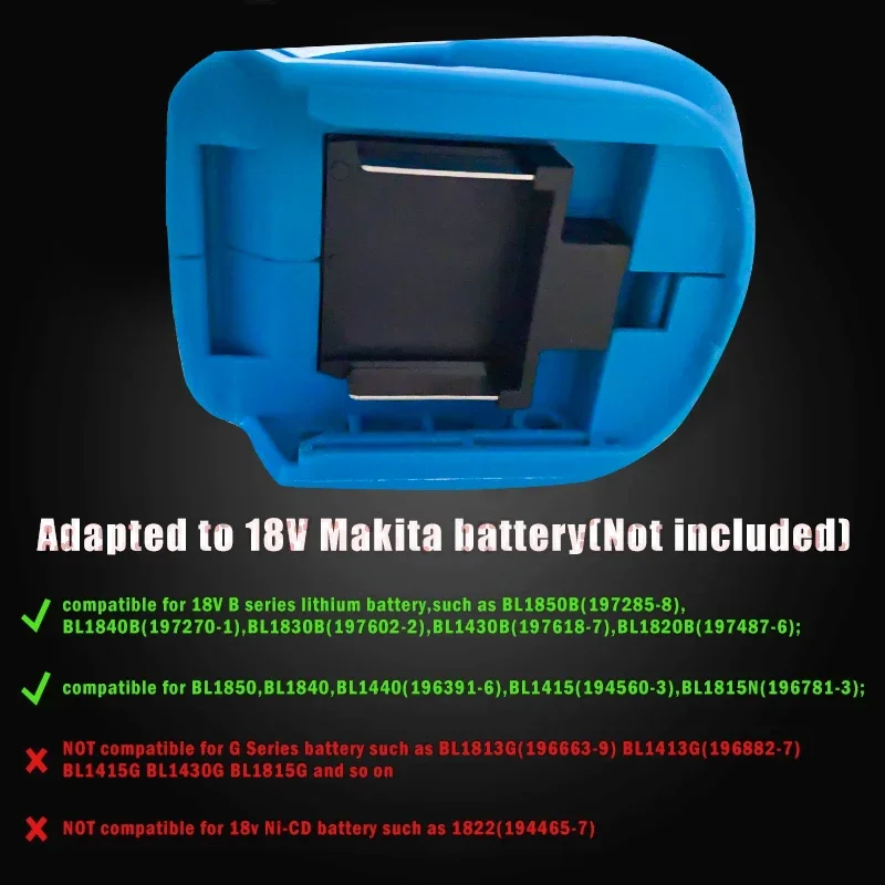 Compatible With Makita 18V Lithium 2.0A/4.0A Battery,Fast Charger,Fit Electric Air Blower Blowing Suction Leaf Blower/Oscillatin