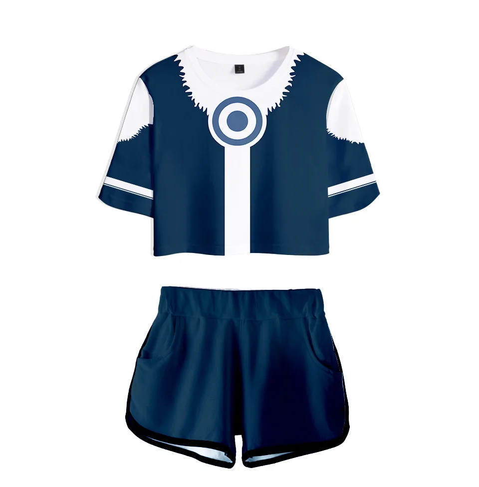 Anime Avatar: The Last Airbender Cosplay Costume Aang Katara Sokka Azula TophBeifong Iroh Women Two Piece Set Top and Shorts