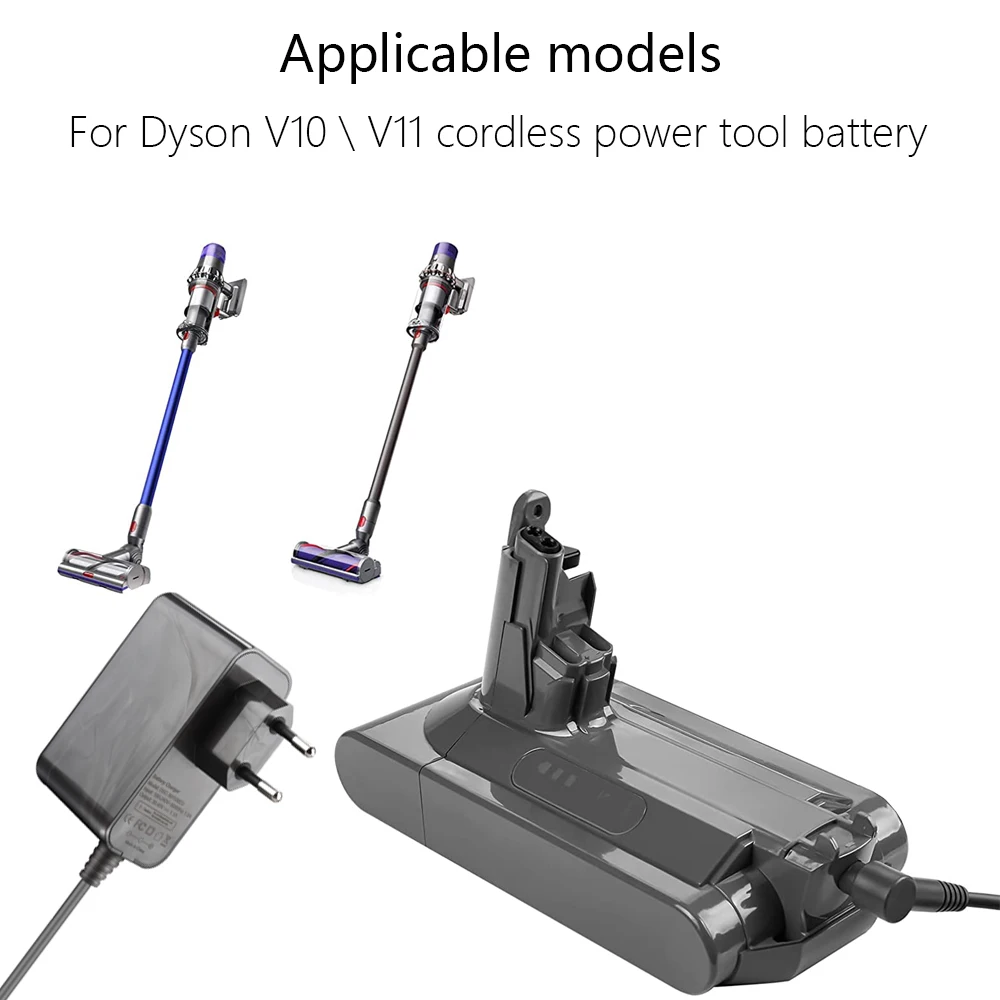 الاتحاد الأوروبي التوصيل 30.45 فولت/1.1A محول الطاقة شاحن بطارية ل دايسون V10 V11 SV12 مكنسة كهربائية أجزاء شحن اكسسوارات