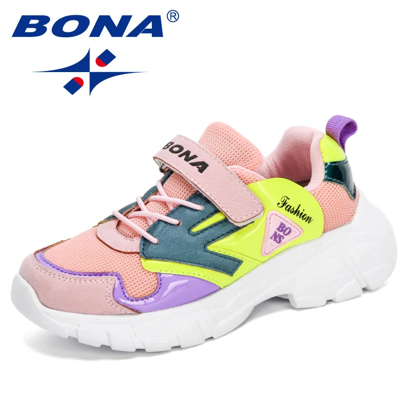 BONA-Zapatillas deportivas para niños, Tenis ligeros, transpirables, para correr y caminar, 2020