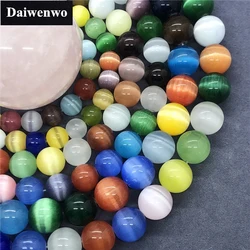 Colorful Cat Eye Beads 4-12mm Round Natural Loose Stone Bead Diy for Bracelet