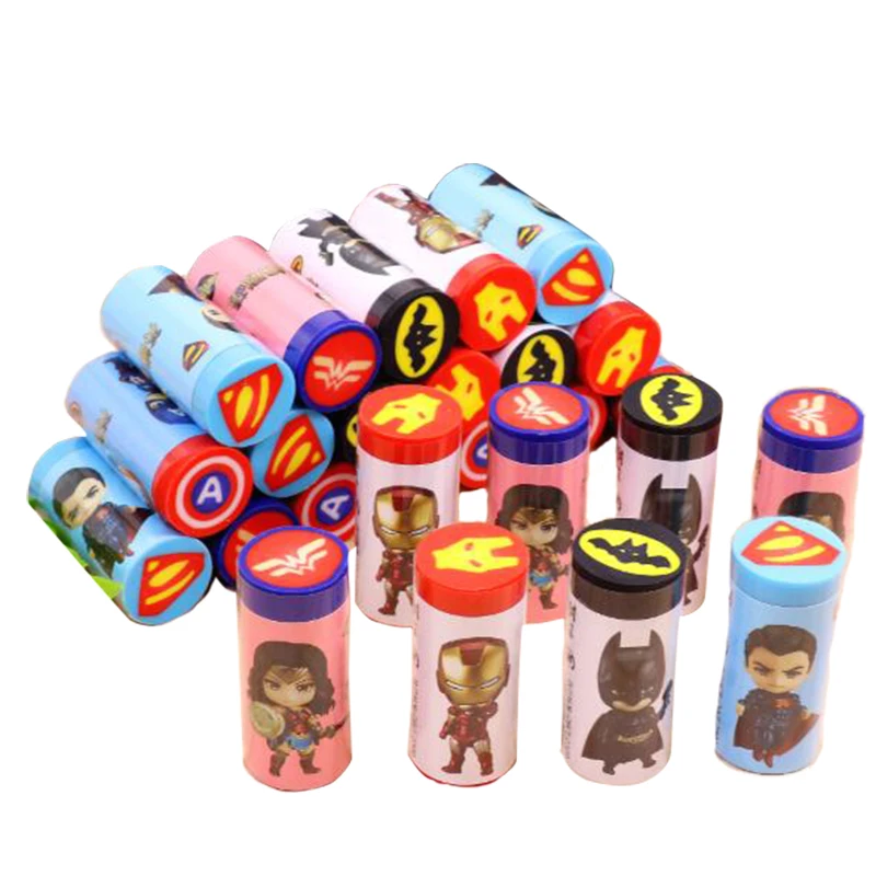 4pcs New Hero Union Rubber Pencil Eraser Correction Tool Eraser with Cartoon Design Promotion Students School Stationery Eraser