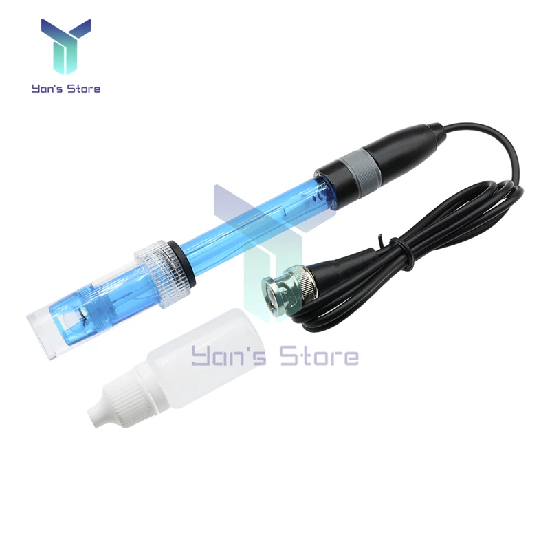 PH Electrode Probe BNC Connector 0-14 Value Detection PH Controller Meter Sensor Digital PH Sensor Electrode Rechargeable Type