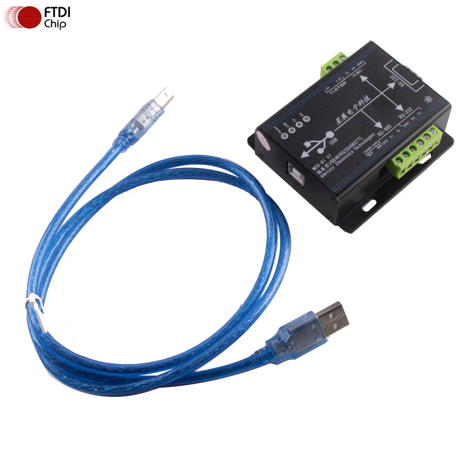 

FTDI Magnetically Isolated USB to TTL UART/RS232/RS485 3 In 1 Interface Serial Port Converter Module Adapter