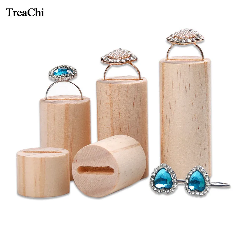 

5pcs/Set Wooden Ring Holder Jewelry Display Stand Rings Stand Ring Organizer Jewellry Store Countertop Display