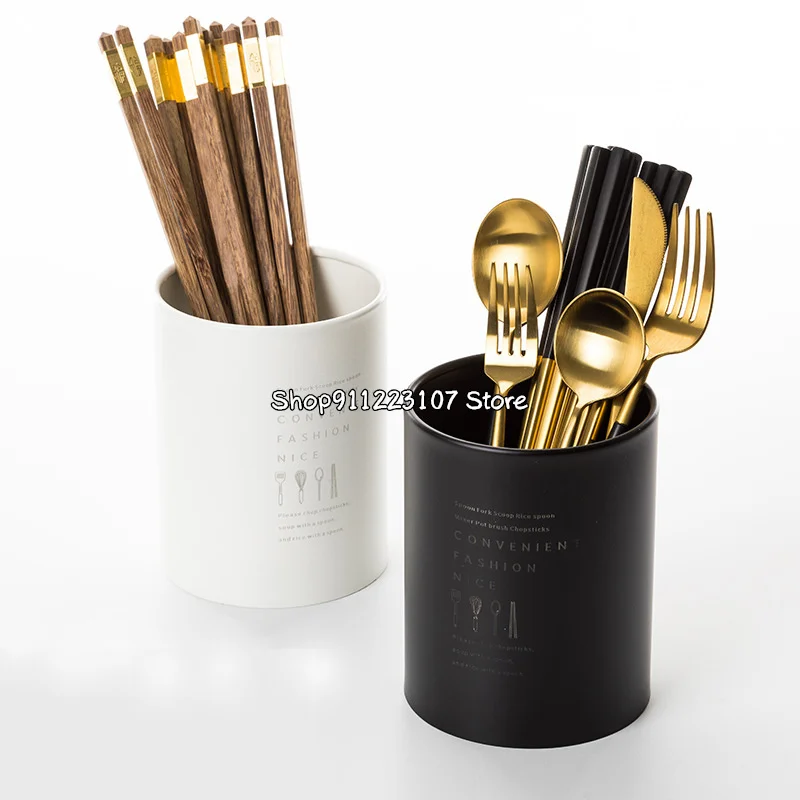 Kitchen Organizer North European Style Storage Rack Chopsticks Fork Spoon Holder Home Utensils Organizer