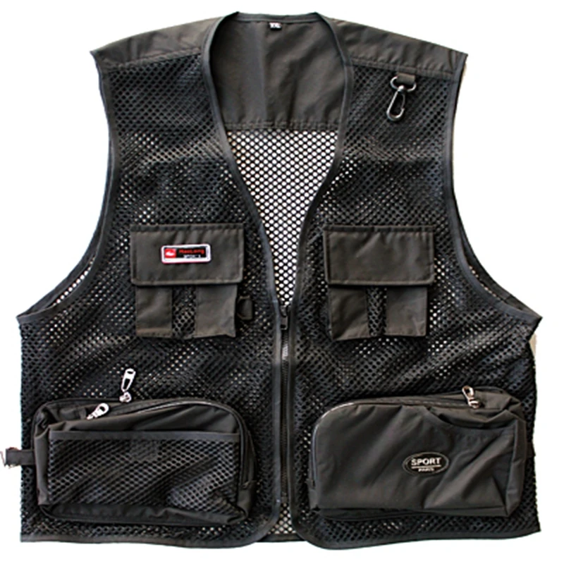 Men Summer Vest Outdoor Multi-pockets Photography Men Fishing Vest Mesh Male Vest Men Fishing Waistcoat Photography Clothing