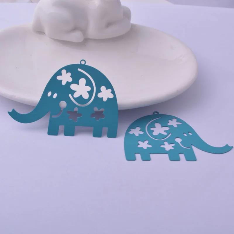 30 Stück AB5709 35*48mm Bunte Tier-Elefanten-Anhänger Niedliche Elefanten-Anhänger – Detail 4