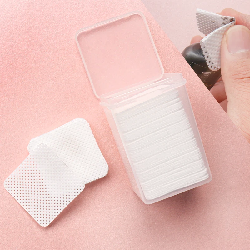 200 pcs Lint-Free Paper Cotton Wipes Eyelash Glue Remover wipe the mouth of the glue bottle prevent clogging glue Cleaner Pads