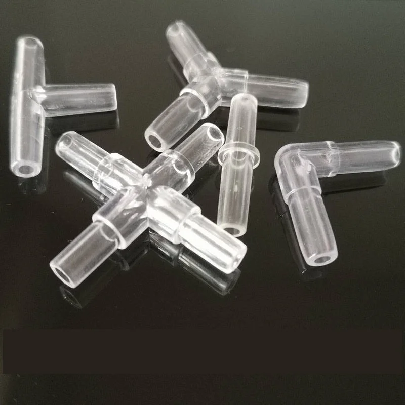 10PCS 4mm Aquarium Airline Tubing Connectors Plastic Inline Valve  Hoses Joints Tee/Cross/Elbow/Y Shaped Air Pump Accessories