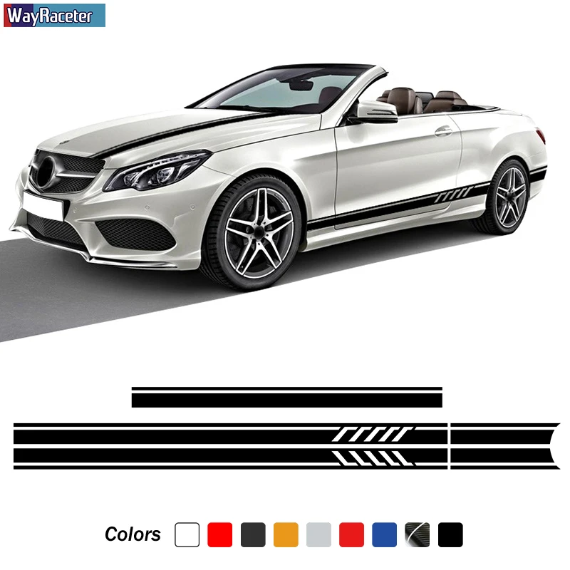 Edition 1 Car Hood Decal Side Stripes Skirt Sticker For Mercedes Benz E Class W212 S212 A207 C207 E63 AMG E200 E250 Accessories