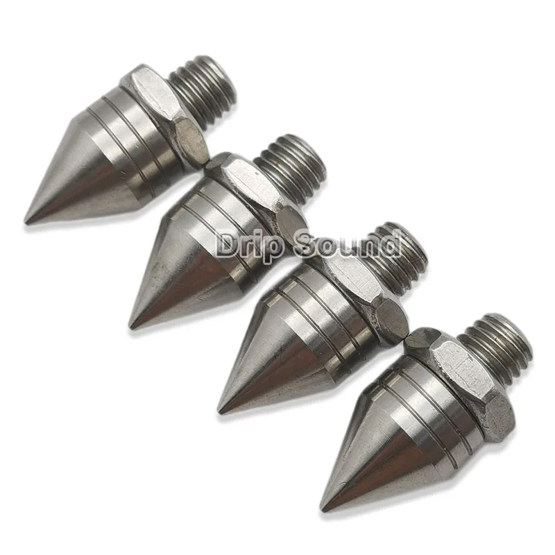 4Pcs M10x35mm 304SS สแตนเลสลำโพง Spike Pad เครื่องขยายเสียง Shock-Absorbing การแยกขาตั้งผู้ถือฟุต Pad
