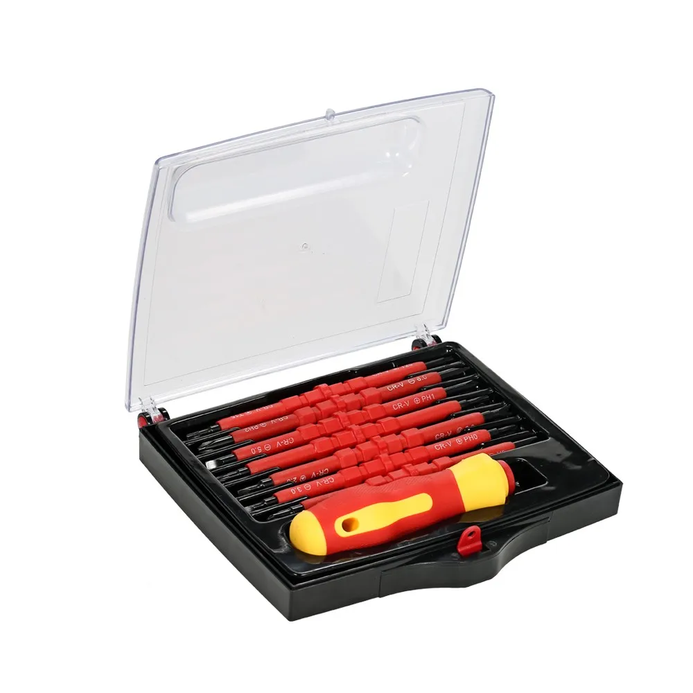 Imagem -05 - Conjunto de Chaves de Fenda Isoladas em 1000v com Encaixes Magnéticos Phillips e Brocas Fenda Kit de Ferramentas de Reparo para Eletricista