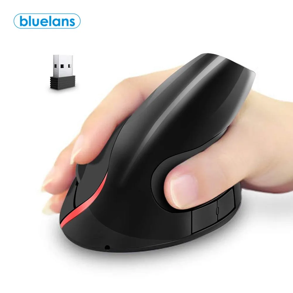 2.4GHz 5 Buttons Rechargeable Battery Wireless Ergonomic Vertical Optical Mouse