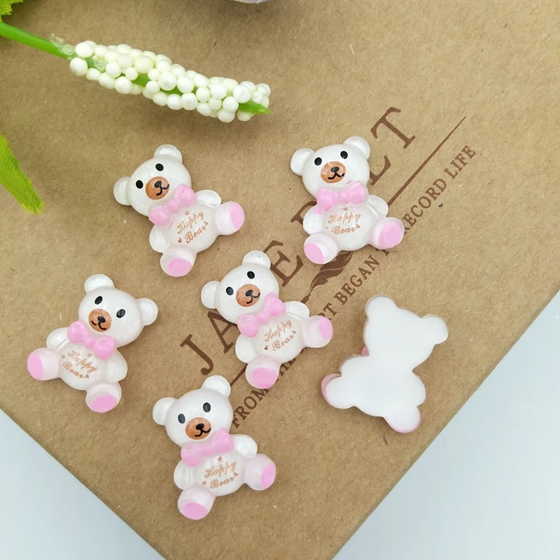 20 pcs/lot Cute Resin Cartoon Bear Flatback  Cabochon Scrapbook Phone DIY Decoration Art