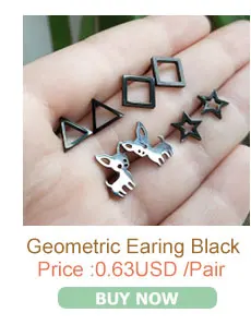 2024 Edelstahl Ohrringe Geometrische Frauen Männer Hip hop Schwarz Geister Schädel Stud Ohrring Modeschmuck Halloween Beste Geschenk – Detail 5