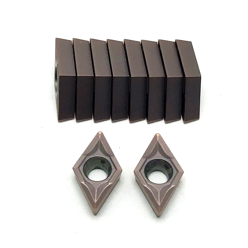 10 قطعة DCMT070204 VP15TF UE6020 US735 كربيد الداخلية تحول أداة DCMT070208 VP15TF UE6020 US735 الوجه endmills