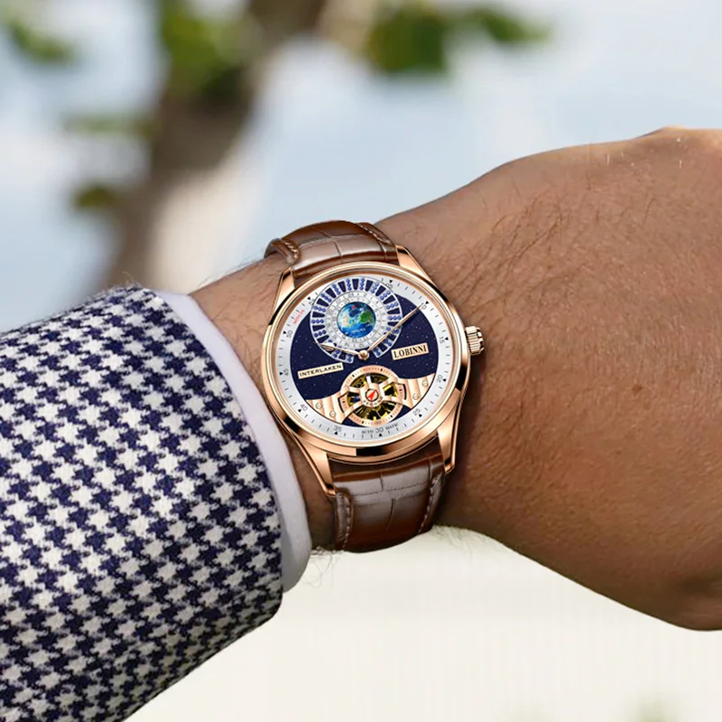 LOBINNI New Arrivals Luxury Brand Men Watches Automatic Mechanical Watch Sapphire Glass Waterproof 50M Wrist Watches